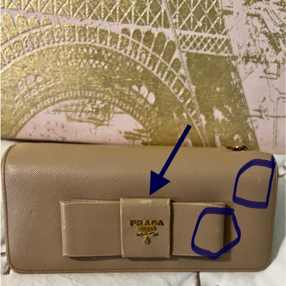 PRADA Pink Taupe Bifold Wallet  Pink Leather Womens Wallet Long Wallet for Gift - Picture 4 of 9